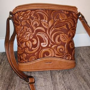Beautiful Purse With Tooled Vegan Leather